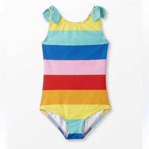 Hanna Andersson Rainbow striped One Piece Swimsuit 3T